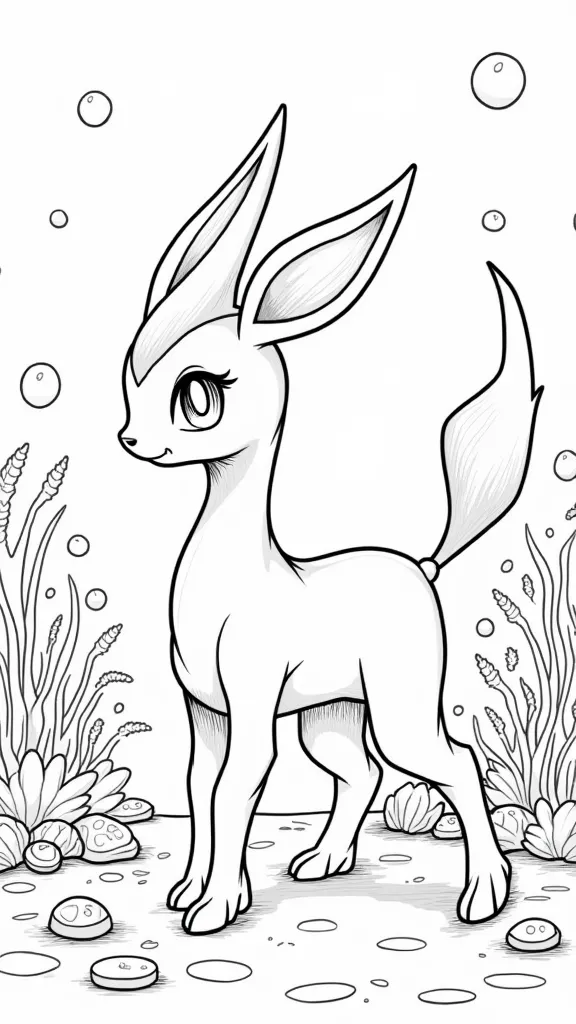 pokemon coloring pages vaporeon